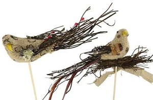 Deko Stecker Vogel 33cm 3 Stück - Vogeldeko Gesteck Blumenstecker  - Bild 1 von 5