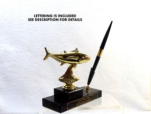METALL THUNFISCH TROPHÄE STIFT SET ANGELPREIS SPORTANGELN TROPHÄE THUNFISCH FISCH - Bild 1 von 5