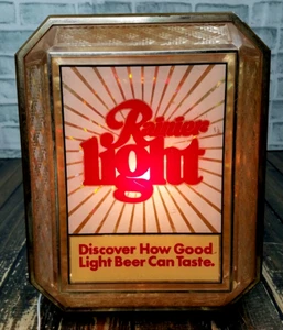 Vintage - RAINIER - Light Up Rainier Beer Bar Sign - 13" x 11" x 3" - Picture 1 of 9