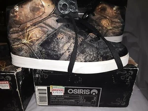 RARE🔥 Osiris NYC 83 huit/Skull/army boys Sz 2 VNTG Skateboarding Shoes New☆62 - Picture 1 of 5