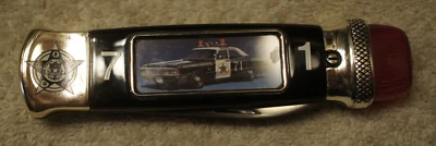 Cuchillo de colección policía Franklin Mint 1971 Plymouth Fury hoja única Foto 1 de 4