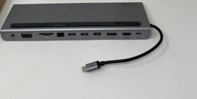 Adaptador Dock Multipuerto Belkin 11 en 1 USB-C para MacBook Windows PC Gris Foto 1 de 3