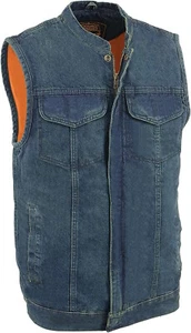 CHALECO ESTILO CLUB DENIM CLUB DE CUERO MILWAUKEE OCULTO CUERO PARA HOMBRE - SAPP - Imagen 1 de 3