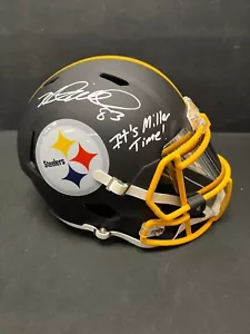 HEATH MILLER SIGNED FULL SIZE REPLICA HELMET W/ VISOR INSCRIBED - Picture 1 of 3