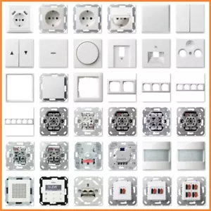 GIRA System 55 E2 Reinweiß seidenmatt USB Steckdose Rahmen Schalter Wippe Taster - Bild 1 von 56