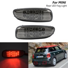 Smoked LED Rear Bumper Fog Lights Lamp For 06-13 MINI Cooper JCW R56 R57 R58 R59