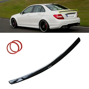 Heckspoiler Spoilerlippe Schwarz Glanz für Mercedes C-Klasse W204 Limo 2008-2014 - Bild 1 von 12
