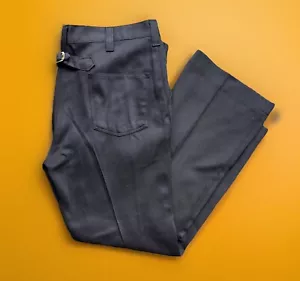 70s Wrangler BACK BUCKLE Work Style Pants.34”/striaght Fit.talon - Picture 1 of 7