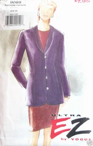 Miss Vogue Pattern 9089 Ultra EZ UNCUT Jacket & Skirt Size 6-8-10 EASY OOP - Picture 1 of 2