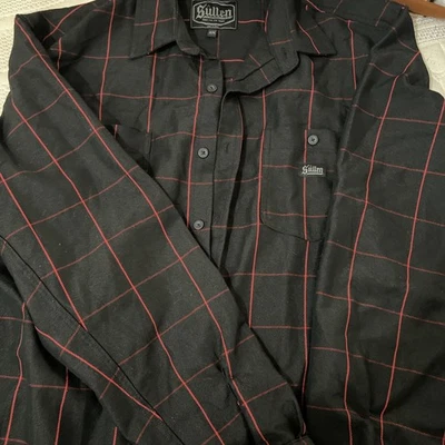 Camisa Sullen 2XL Para Hombre Manga Larga Botón Delantero Rojo A Cuadros  Foto 1 de 3
