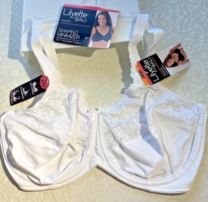 Lilyette by Bali Minimizer Comfort Spitzen Bügel BH 428 - Weiß 38DD Neu - Bild 1 von 9