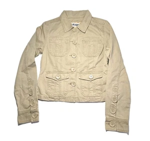 Vintage 2000s Khaki Button Up Jacket XS Bella Swan Twilight Aesthetic Grunge Indie - Bild 1 von 15