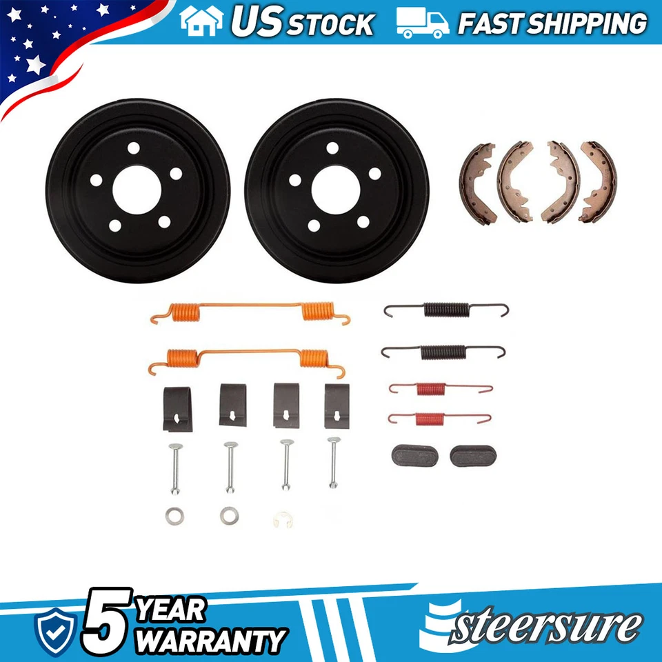 Kit de tambor e sapata de freio traseiro para Chrysler Neon 2000 2001 2002 2.0L L4 - Imagem 1 de 1