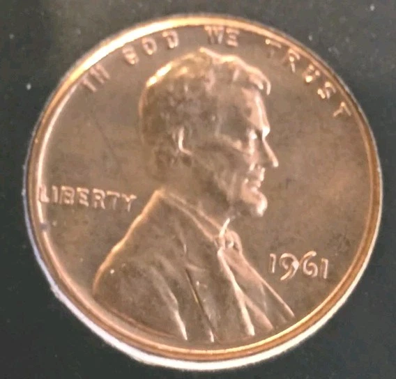 1961-No Mint Mark, Lincoln Memorial Penny, Red  " THEY SHOT LINCOLM IN THE HEAD" - Image 1 of 4