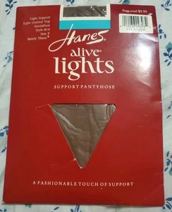 Pantimedias Hanes Alive Lights Support Control Top Barely There Beige TALLA F 1989 - Imagen 1 de 3