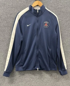 Vintage Nike PSG Paris Saint Germain 2014 Track Jacket Size L Navy Blue - Picture 1 of 12