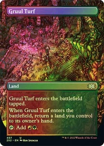 Magic The Gathering MTG GRUUL TURF LÁMINA SIN BORDES Double Masters 2022 casi nuevo - Imagen 1 de 1