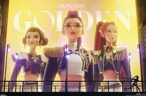 Netflix Kpop Demon Hunters (2025) Huntrix Golden Wall Poster, 34L" X 22.4W" - Picture 1 of 5