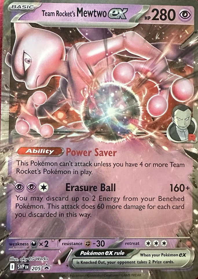 Team Rocket's Mewtwo ex 205 Jumbo Cards Holo - Image 1 of 1