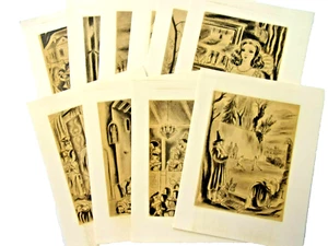 Contes de Boccace. Lot de 10 Eaux-fortes originales couleurs de André Collot. - Picture 1 of 6