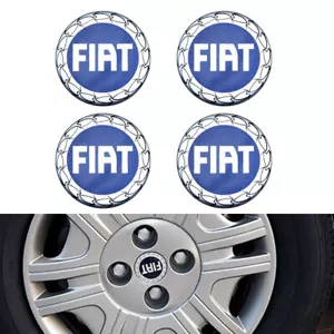 4x 50MM Felgendeckel Nabendeckel Emblem Radkappe Abzeichen Für Fiat - Bild 1 von 3