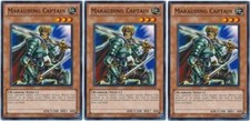 3x Marauding Captain x3 Yugioh DEM1-EN008 Common Playset Warrior Staple - NM