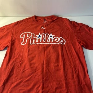 Philadelphia Phillies Men's Red Majestic T- Shirt Werth #28 on back Size Medium - Picture 1 of 12