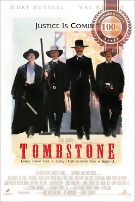 TOMBSTONE 1993 90s ORIGINAL CINEMA MOVIE FILM ART PRINT PREMIUM POSTER Foto 1 de 4