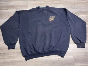 Vintage Up North Michigan Sweatshirt Size XL Embroidered Mock Neck Art Unlimited - Picture 1 of 16