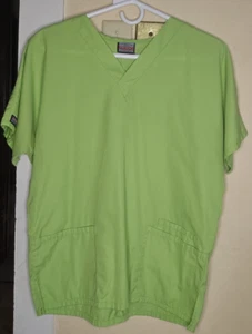 Cherokee Workwear Small Lime Green Scrub Top Unisex EUC RN PCT CNA VT RT MA - Picture 1 of 1