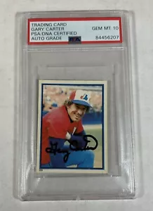 1983 Topps GARY CARTER HOF PSA GEM MT 10 BOLD SIGNED AUTO Sticker NM RARE - Picture 1 of 2