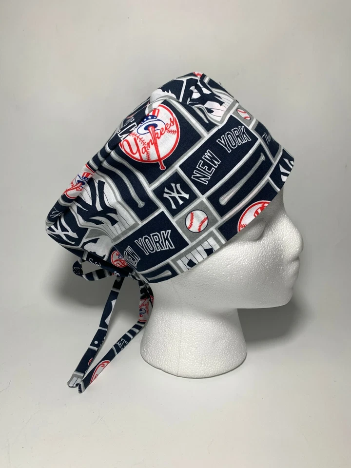 *FLORIDA SELLER * Women man Scrub Cap Doctor Nurse Hat NY Yankees blue unisex - Image 1 of 1