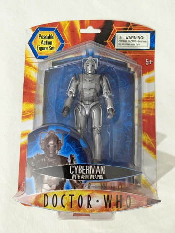 DOCTOR WHO CYBERMAN WITH ARM WEAPON ACTION FIGURE 2004 in Box Cover
