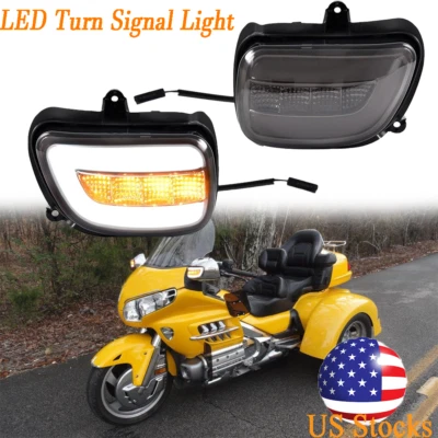 Luces LED de giro delanteras aptas para Honda Goldwing 1800 GL1800 2001-2017 2016 Foto 1 de 4