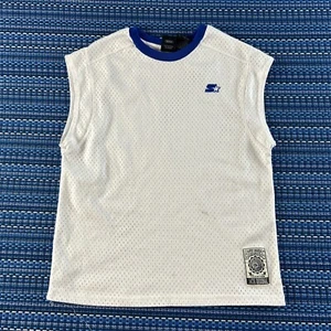 Starter Sleeveless Shirt Boys XL (14/160 White Mesh Workout Running Youth #7156 - Picture 1 of 11