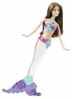 Barbie Sparkle Lights Mermaid Brunette Doll