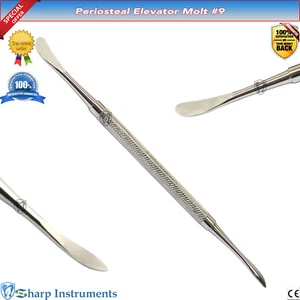 Molt #9 Surgical Periosteal Elevators Molt 9 Dental Double Ended Instruments CE - Picture 1 of 3