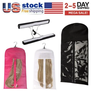 Hair Extensions Wigs Storage Bag Holder Case Dustproof Protector w/Hanger Hook - Picture 1 of 13