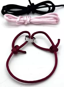 Cartier LOVE Charity Armband - 18K Weißgold, rote Seidenkordel, extra rosa & schwarz - Bild 1 von 8