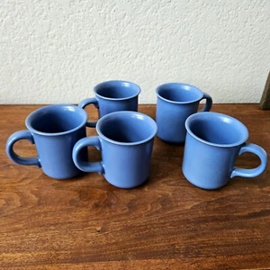 Set of 5 DANSK MESA BLUE Sky Coffee Tea Mug Stoneware 4" Tall - Picture 1 of 6