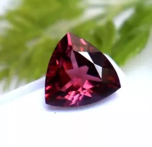 10 Ct Hessonite Garnet Trillion Shape GIE Certified Loose Gemstone Best Offer - Picture 1 of 4