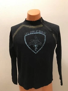 Lois Jeans of Rock 62 Valencia Spain Black Pullover Sweater Medium - Picture 1 of 7