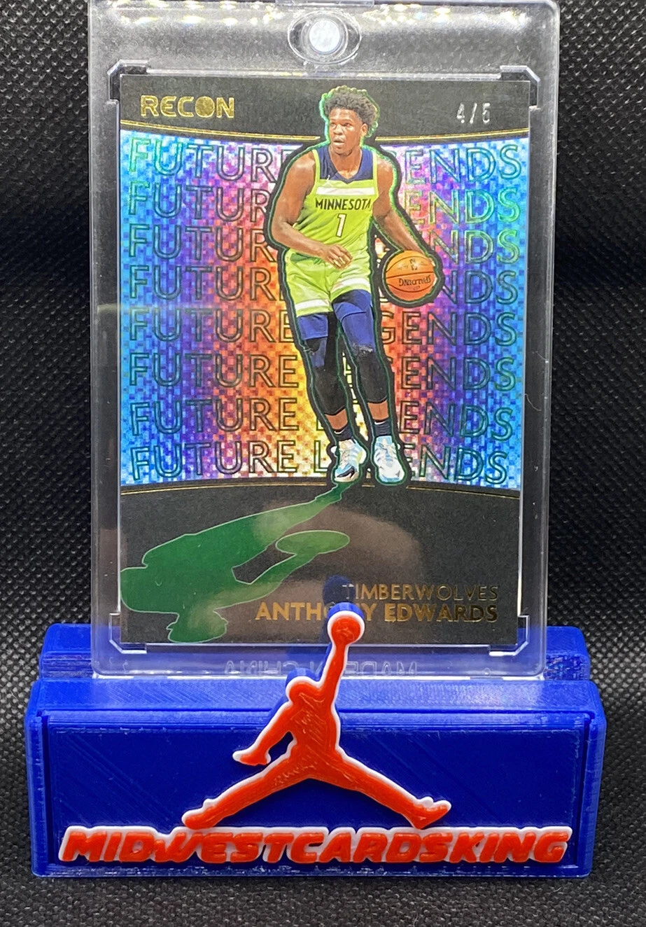 2020-21 Panini Recon Anthony Edwards Future Legends RC Green Emerald Rookie #4/5
