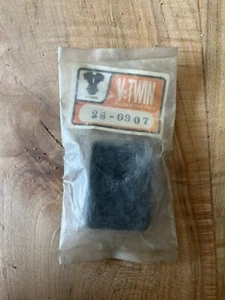 NOS VTWIN Black Brake Pedal Rubber fits Harley Davidson - Picture 1 of 2