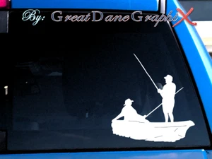 Barco Pesca Pescador #3 - Calcomanía de vinilo - Elección de color - ALTA CALIDAD - Imagen 1 de 2