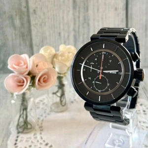ISSEY MIYAKE Watch Chronograph W Black Rare Used From Japan Check description - Picture 1 of 5