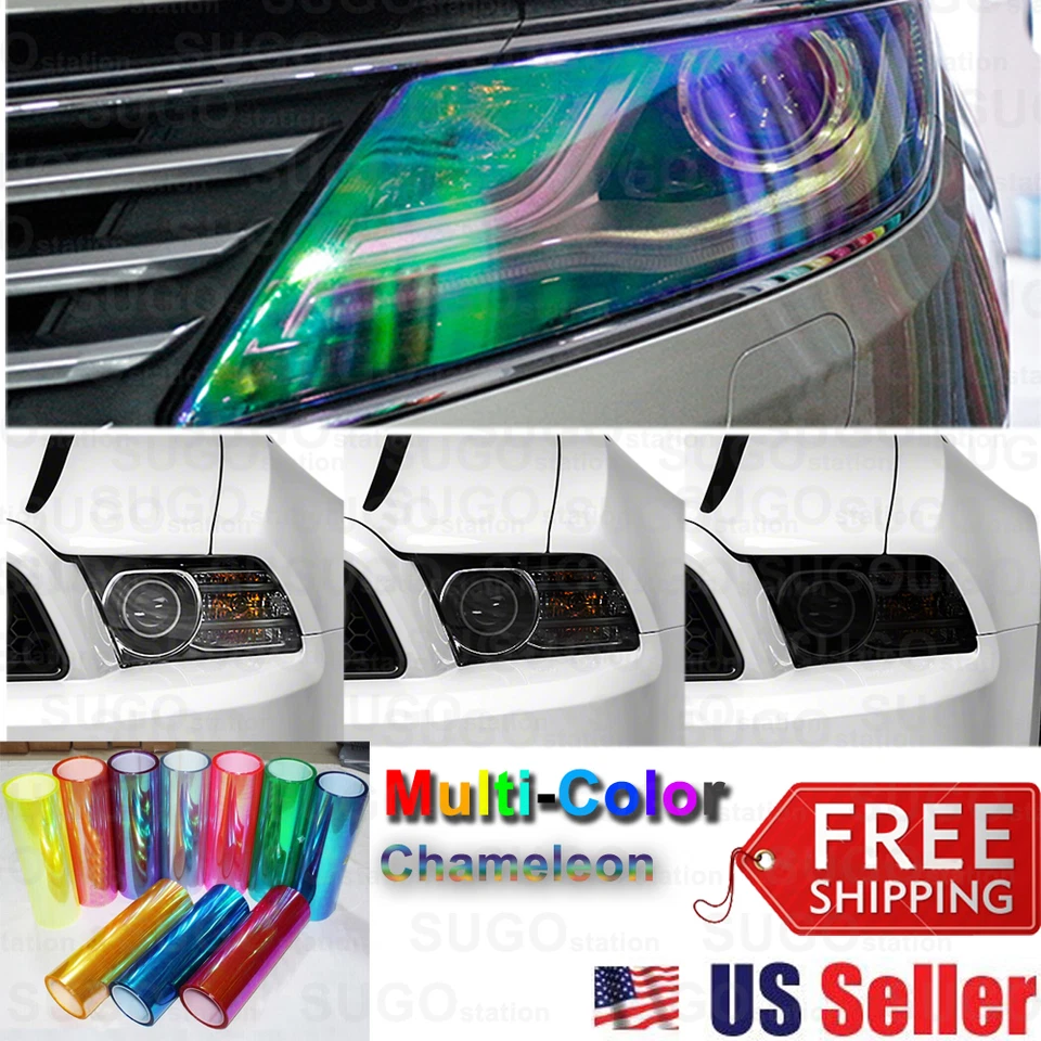 GLOSSY Chameleon Neo Colorful Headlight Tailight Plastic/Glass Vinyl Tint Film - Image 1 of 4