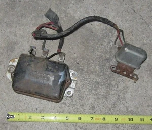 1954 ? Cadillac Delco Voltage Regulator 1119001 B4 & Relay 781 12V Used Orig - Picture 1 of 6