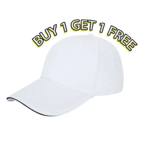 Baseball Cap For Men Adjustable Cotton Snapback Hat Washed Casual Plain Cap Hats - Picture 1 of 10