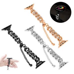 Correa de cadena luminosa para banda de reloj Apple Ultra 49mm 45 38 41mm 44 40mm serie 8 - Imagen 1 de 15